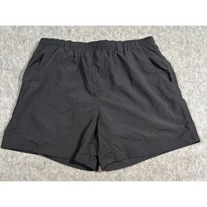 Columbia Men's Athletic Shorts Size Large Black Elastic Waist Lightweight Hiking